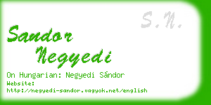 sandor negyedi business card